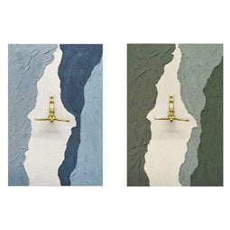 Schilderij Home ESPRIT Blauw Bruin Mannen Modern 80 x 3,5 x 120 cm (2 Stuks)
