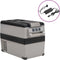 vidaXL - Koelbox - met - handvat - en - adapter - 45 - L - PP - & - PE - zwart - en - grijs