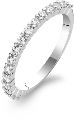 TI SENTO Dames Ring - 925 zilver - Zirconia wit - Maat 17.25 mm / maat 54 - 1918ZI