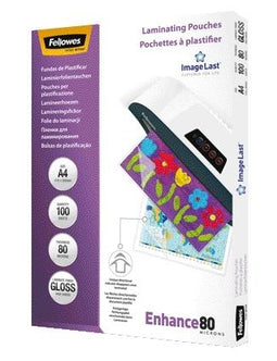 Lamineerhoes Fellowes - A4 - 2x80 micron (160 micron), doos 100 stuks