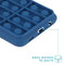 iMoshion Hoesje Geschikt voor Samsung Galaxy A12 Hoesje Siliconen - iMoshion Pop It Fidget Toy - Pop It hoesje - Donkerblauw