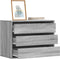 vidaXL - Ladekast - 80x41x58 - cm - bewerkt - hout - grijs - sonoma - eikenkleurig