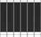 vidaXL - Kamerscherm - met - 6 - panelen - 240x220 - cm - stof - zwart