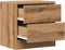 vidaXL - Nachtkastjes - 2 - st - 40x30x40 - cm - bewerkt - hout - artisanaal - eiken