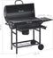 vidaXL Barbecuevat met wielen en schappen 115x85x95 cm staal zwart