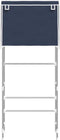 vidaXL - Opbergrek - voor - boven - wasmachine - 2-laags - 71x29,5x170,5 - cm - blauw
