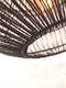 GOOD&MOJO Hanglamp Zanzibar - Rotan Zwart - Ø40x30cm - Modern - Hanglampen Eetkamer, Slaapkamer, Woonkamer