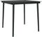 vidaXL - Tuintafel - 80x80x74 - cm - staal - en - glas - zwart