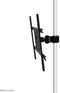 Neomounts FPMA-WP440BLACK - Monitorsteun voor paal (diameter 30-50 mm) - Kantelbaar en draaibaar - Zwart