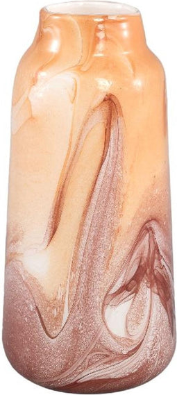 PTMD Vaas Evodie - 19x19x40 cm - Glas - Rood