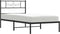 vidaXL - Bedframe - met - hoofdbord - metaal - zwart - 107x203 - cm