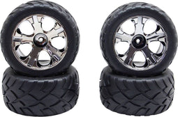 Reely 1:10 Truggy Complete wielen All-Terrain 5-spaaks Chroom 2 stuk(s)