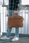 Chesterfield - Calvi Lederen Laptoptas - 15 inch - Zwart