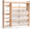 WonderMind Montessori Speelgoedkast - Massief 100% Hout - 9 Opslagbakken & Boekenplanken - W116 × H112 × D30cm