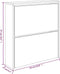 vidaXL - Schoenenkast - met - spiegel - 2-laags - 63x17x67 - cm - zwart