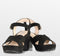 POSH by Poelman SOOF - Dames Sandalen met hak - Imitatiesuède - Zwart - Maat 37