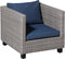 Madison Rugkussen Lounge Panama Safier Blauw - 60 x 40cm