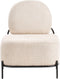 LUNDE - Fauteuil - Beige - Polyester
