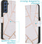 iMoshion Hoesje Geschikt voor Samsung Galaxy S21 FE Hoesje Met Pasjeshouder - iMoshion Design Softcase Bookcase - Wit / Meerkleurig / Goud / White Graphic