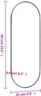 vidaXL - Wandspiegel - 25x60 - cm - ovaal - glas