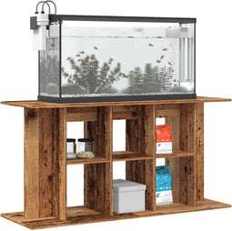 vidaXL - Aquariumstandaard - 120x40x60 - cm - bewerkt - hout - oud - houtkleurig
