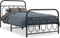 vidaXL - Bedframe - met - hoofd- - en - voeteneinde - metaal - zwart - 100x200 - cm