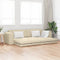 vidaXL - Vloersofa - Bed - 2-in-1 - Crème - 245x150x60.5 - cm - Stof