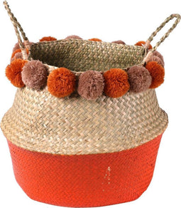 Fornord Opbergmand Met Pompons - Oranje