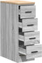 vidaXL - Garagekast - 30x51x85 - cm - massief - grenenhout - grijs - sonoma