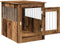 vidaXL - Hondenbench - 55x75x65 - cm - bewerkt - hout - oud - houtkleurig