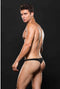 Envy - Microfiber Lowrise Zip Thong S/M Black