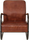 Fauteuil echt leer bruin