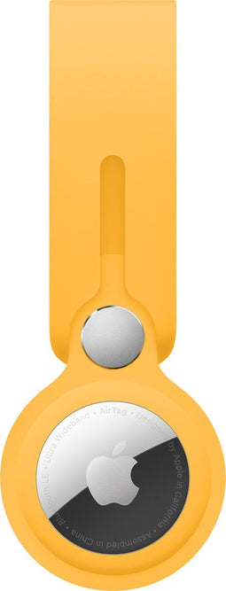 Apple AirTag-hanger - Locatietag-accessoire - Slijtvast polyurethaan - Zonnebloemgeel