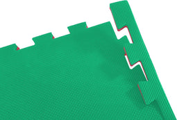 Tunturi Karatemat - Puzzelmat - 2 cm dik - Rood Groen