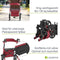 Juskys Aluminium Rollator Vital - Opvouwbaar - Zitting - Rood - 63 x 68 x 80-94 cm