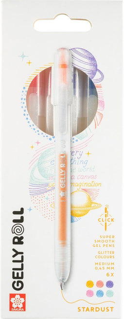 Sakura Gelly Roll - Gelpen met klikfunctie - Set van 6 assorti kleuren