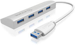 Icy Box IB-AC6401 - 4 Port USB 3.0 Hub - Aluminium - Plug & Play