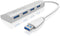 Icy Box IB-AC6401 - 4 Port USB 3.0 Hub - Aluminium - Plug & Play