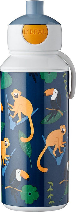 Mepal pop-up drinkfles Campus - 400 ml – Sluit goed af – Drinkbeker voor kinderen – Jungle