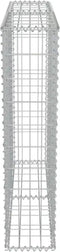 vidaXL - Schanskorfmuur - met - deksels - 300x50x100 - cm - gegalvaniseerd - staal