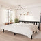 vidaXL - Bedframe - massief - grenenhout - zwart - 180x200 - cm