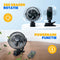 Vulpes Goods® Tech - Ventilator MAX - Draadloos & Oplaadbaar - 5 Snelheden & 3 Lichtstanden - 12000 mAh - Zwart