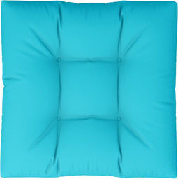 vidaXL - Palletkussen - 70x70x12 - cm - stof - turquoise