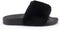 Warmbat Barlee - Dames Slippers - Pluizige voetband van wol - Zwart - Maat 40