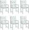 vidaXL - Stoelkussens - lage - rug - 6 - st - bladpatroon - stof