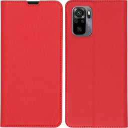 iMoshion Hoesje Geschikt voor Xiaomi Redmi Note 10 (4G) Hoesje Met Pasjeshouder - iMoshion Slim Folio Bookcase - Rood