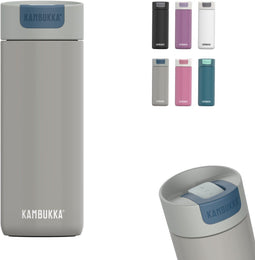 Kambukka Olympus - Thermosbeker 500 ml - 10 uur warm 20 uur koud - lekvrij - RVS - Serious Grey