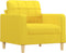 Fauteuil 60 cm stof lichtgeel