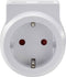 Sygonix SY-4499400 Tussenstekker Met USB Wit Set van 2 stuks