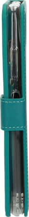 Mobiparts Galaxy A22 5G (2021) - Wallet Case - Saffiano motief - Turquoise